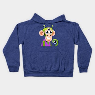 Monkey Triple Eyes Kids Hoodie